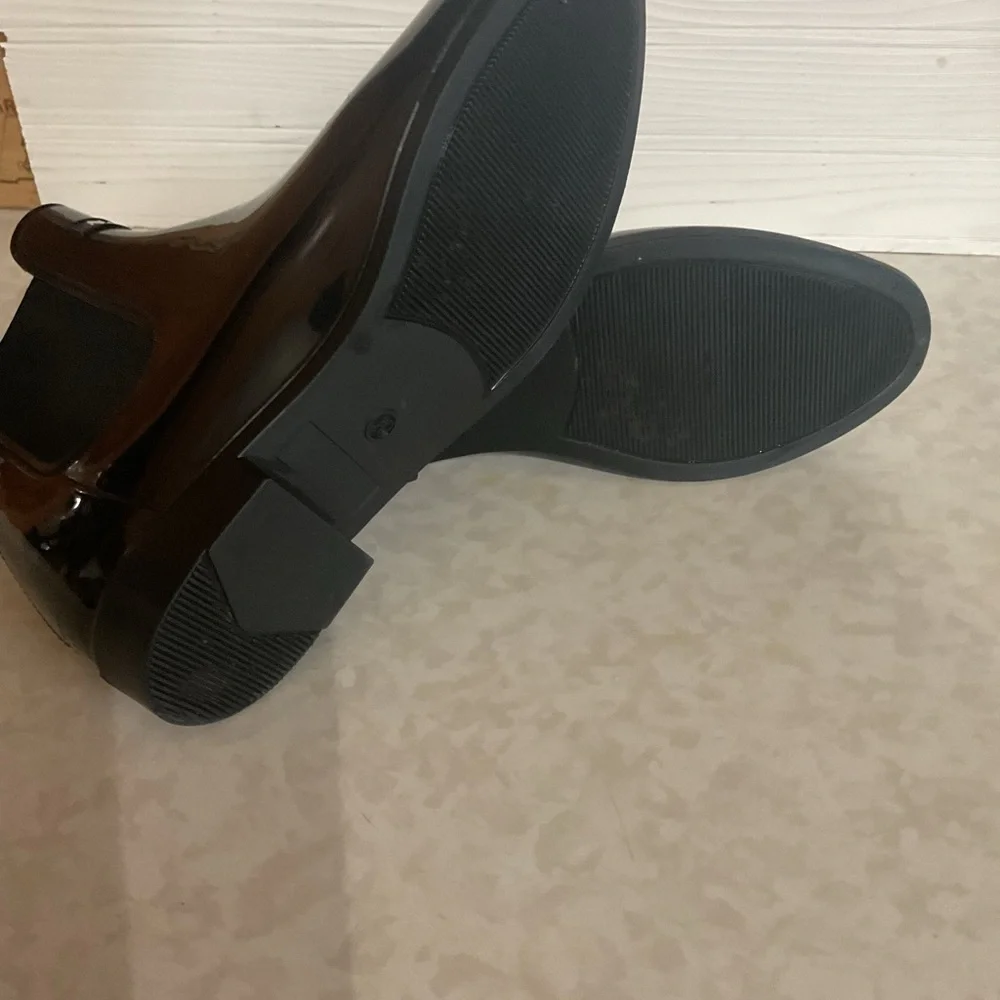 Nautica women’s Glossy Black Rain Boots size 10